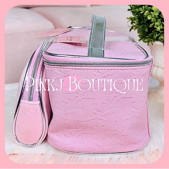 ππ{Juicy Couture} Beautiful Pink Bling Train Case | Velvet Bag Set! - Picture 4 of 7